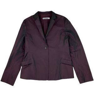 Jil Sander Dark Iridescent Eggplant Purple Blazer